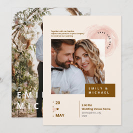 Convite para Casamento de Fotos Elegante | Persona
