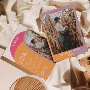 Convite para Casamento de Fotos em Arch Retro Mode