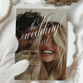 Convite Para Casamento De Fotos Em Caligrafia