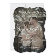 Convite para casamento de fotos em segundo plano