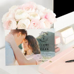 Convite para casamento de fotos legante para inici<br><div class="desc">Simples convite elegante para o seu dia especial. Visite nosso site em www.berryberrysweet.com para designs de papelaria e presentes personalizados.</div>