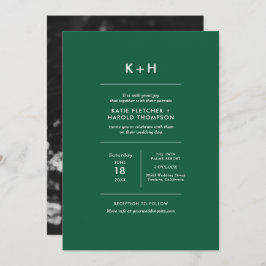 Convite para casamento de fotos minimalista