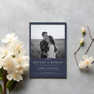 Convite para casamento de fotos minimalista