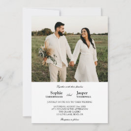 Convite para Casamento de Fotos Minimalista Clássi