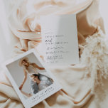 Convite para Casamento de Fotos Minimalista Modern<br><div class="desc">Esta é uma elegante e moderna modelo de convite para casamento, com uma bela fonte de caligrafia e design minimalista. Edite o texto mais* e todas as cores. * a palavra "e" não é editável. // Para itens correspondentes, visite a coleção "ALICE" na certeira loja Nicole Zazzle. * Se você...</div>