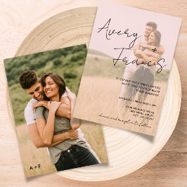 Convite para casamento de fotos modernas de sobrep