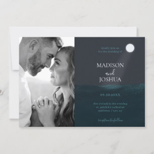 Convite para Casamento de Fotos no Mar de Lua