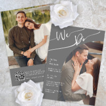 Convite para Casamento de Fotos por Código QR Mode