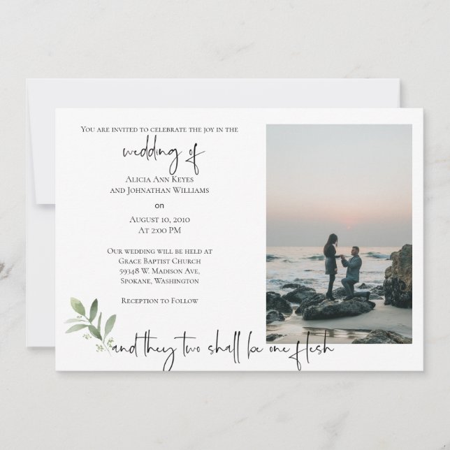 Convite para Casamento de Fotos Religioso 2 (Frente)