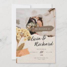 Convite para casamento de fotos russo personalizáv