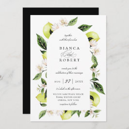 Convite Para Casamento De Frame De Arca De Limão B