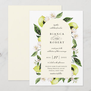 Convite Para Casamento De Frame De Arca De Limão B