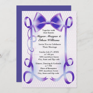 Convite para Casamento de Fronteira de Arco Azul e