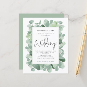 Convite para Casamento de Fronteira Eucalyptus de