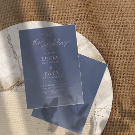 Convite para Casamento de Fumos Azul com Marinho C