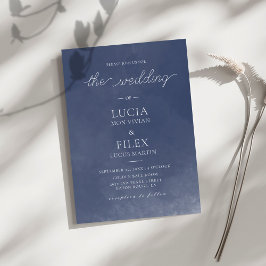 Convite para Casamento de Fumos Azul com Marinho C