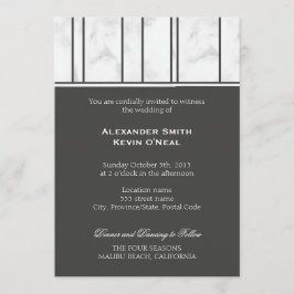 Convite para Casamento de Gay Marble