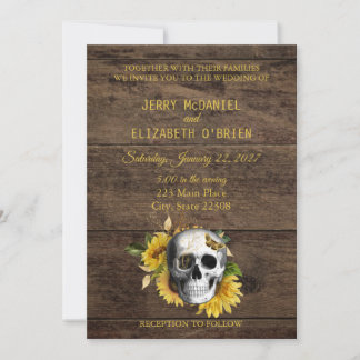 Convite Para Casamento De Girassol Rústico