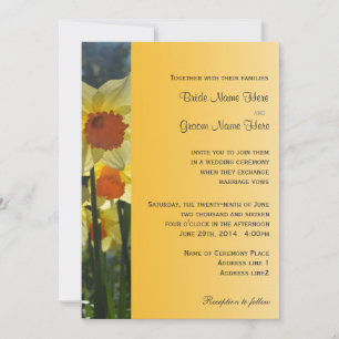 convite para casamento de girny daffodil