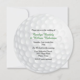 Convite para Casamento de Golf Ball