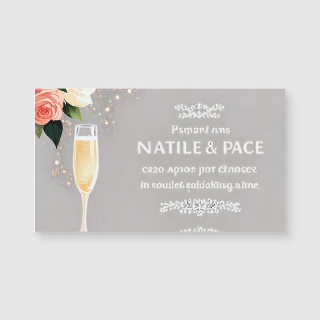 Convite para Casamento de Gravata Negra Glamorosa (Frente)
