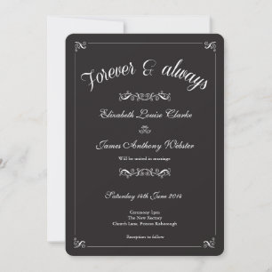 Convite para Casamento de Gravatas Pretas