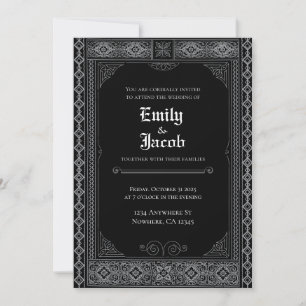 Convite para Casamento de Halloween Gótico