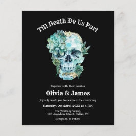 Convite para Casamento de Halloween Gótico com Cav