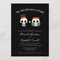 Convite para Casamento de Halloween por Skulls Doc