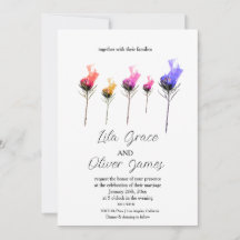 Convite para Casamento de Herança de Burning Bloom