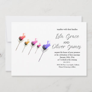 Convite para Casamento de Herança de Burning Bloom