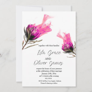 Convite para Casamento de Herança de Burning Bloom