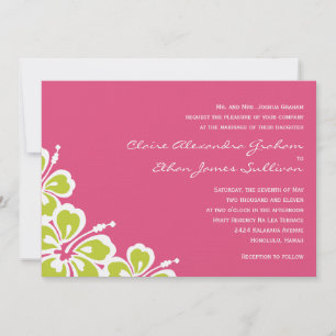 Convite Para Casamento De Hibiscus Delight - Azale