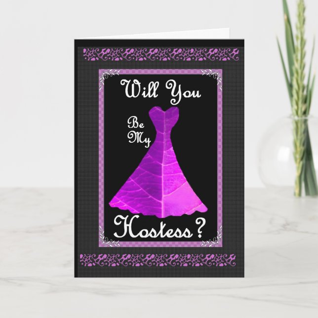 Convite para Casamento de Hostess - Palhaço PURPLE (Frente)