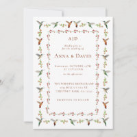 Convite para Casamento de Hummingbird