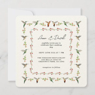 Convite para Casamento de Hummingbird