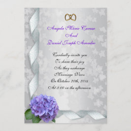 Convite para casamento de Hydrangea