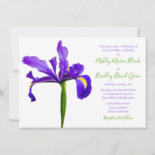 Convite para Casamento de Iris Roxo