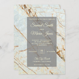 Convite para Casamento de Ivory Marble
