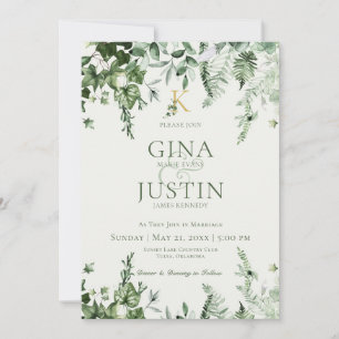 Convite para Casamento de Ivy & Sage Monograma