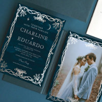 Convite para Casamento de Ivy Silver Medieval do I