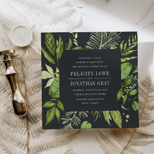 Convite Para Casamento De Jardim Da Meia-Noite   Q