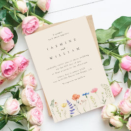 Convite para Casamento de Jardim de Bóho de Flor S