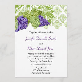 Convite Para Casamento De Jardim De Vinho
