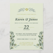 Convite para Casamento de Jardim Oleícola Tuscan