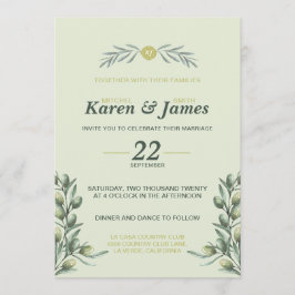 Convite para Casamento de Jardim Oleícola Tuscan