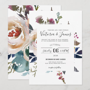 Convite para Casamento de Jardim Vintage