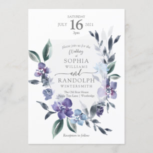 Convite Para Casamento De Jardins Florais Dusty,