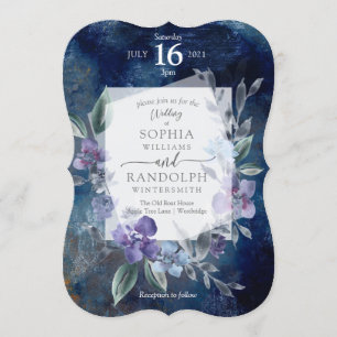 Convite Para Casamento De Jardins Florais Dusty,