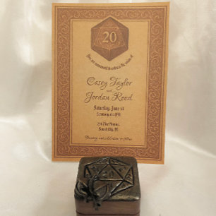 Convite para casamento de jogadores com Dragão e D